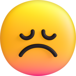 3D Stylized Sad Emoji