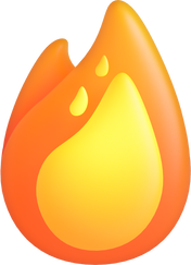 3D Stylized Fire Emoji